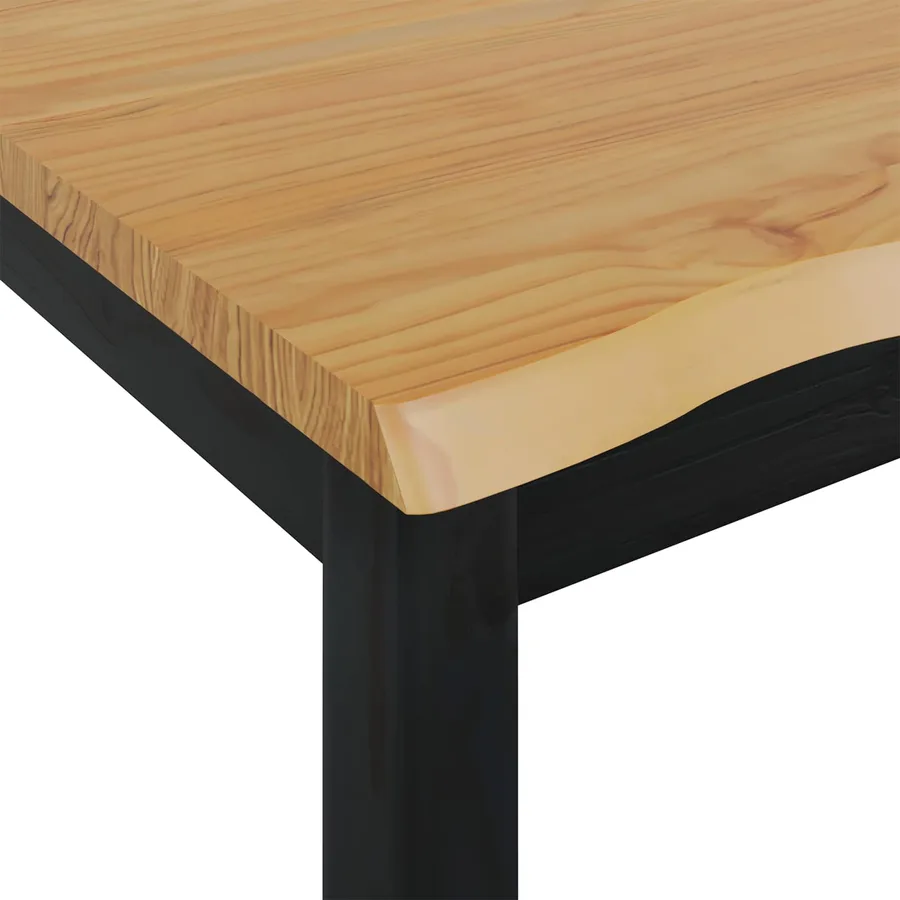 Table haute EKAI Noir 112 x 70 x 91 cm Bois de pin massif - 7