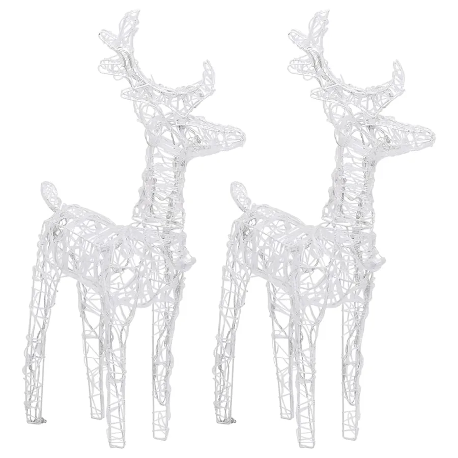 Décoration de Noël Rennes et traîneau 320 LED Acrylique - 5