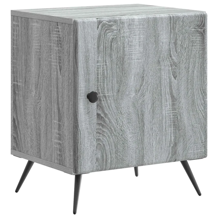 Cabinet de chevet Sonoma gris 43 x 34,5 x 50 cm - 2