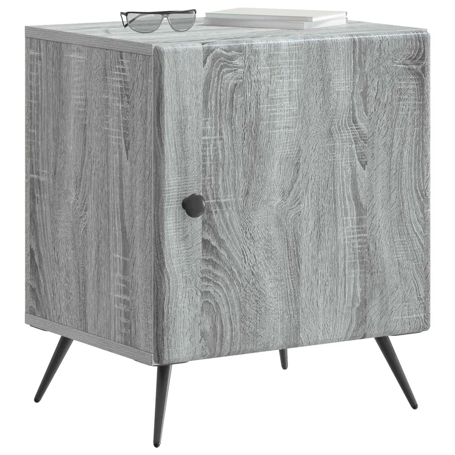 Cabinet de chevet Sonoma gris 43 x 34,5 x 50 cm - 3