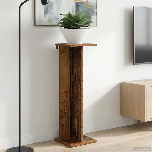 Support de Plante Bois ancien 25 x 25,5 x 80,5 cm