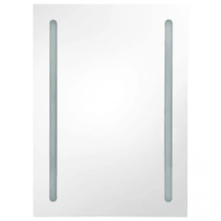Armoire de salle de bain à miroir LED Chêne 50x13x70 cm - 4
