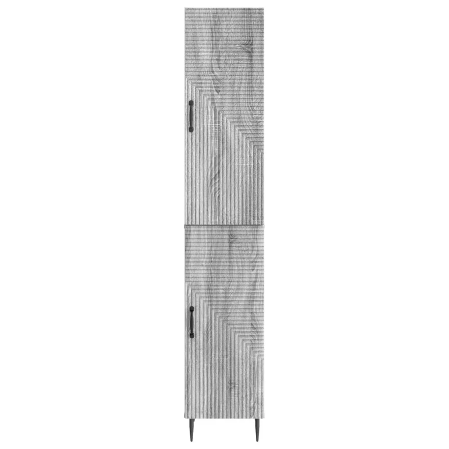 Ensemble de Meubles 2 pcs Sonoma gris 33 x 34,5 x 89,5 cm - 5