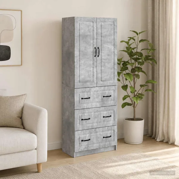Ensemble de Meubles 2 pcs Gris béton 66 x 34,5 x 87 cm