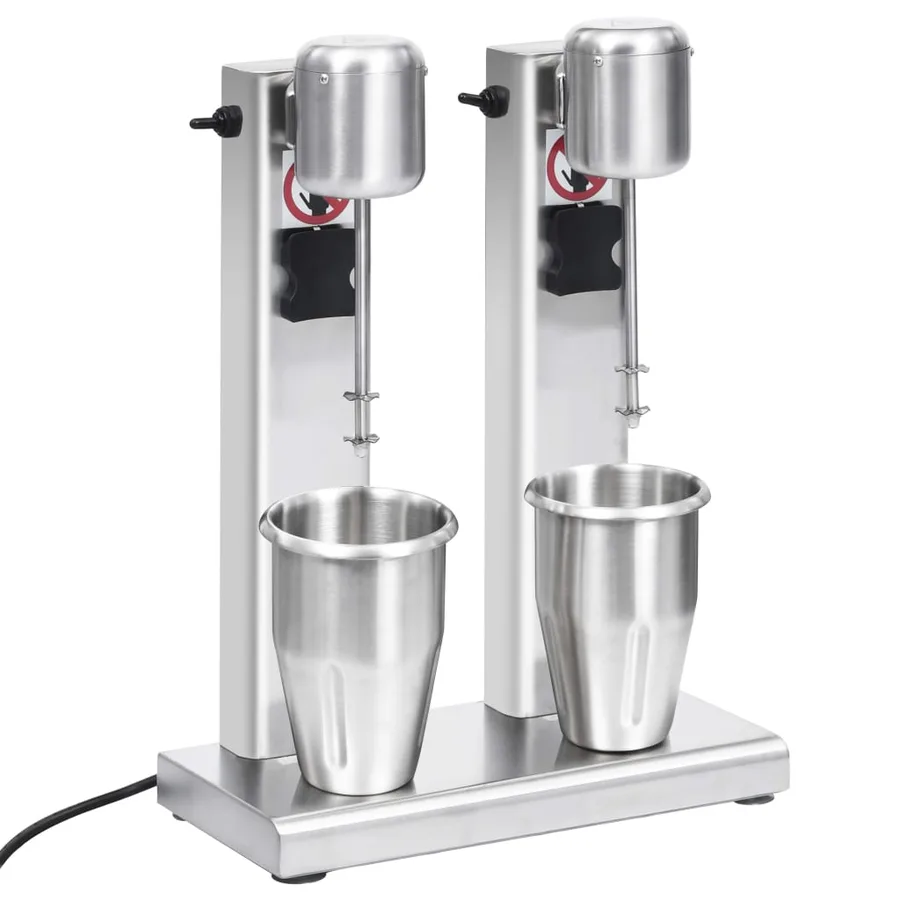 Mélangeur de milkshake avec deux coupelles Acier inoxydable 2 L - 2