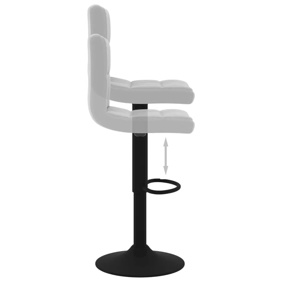 Tabourets de bar lot de 2 gris clair velours - 7