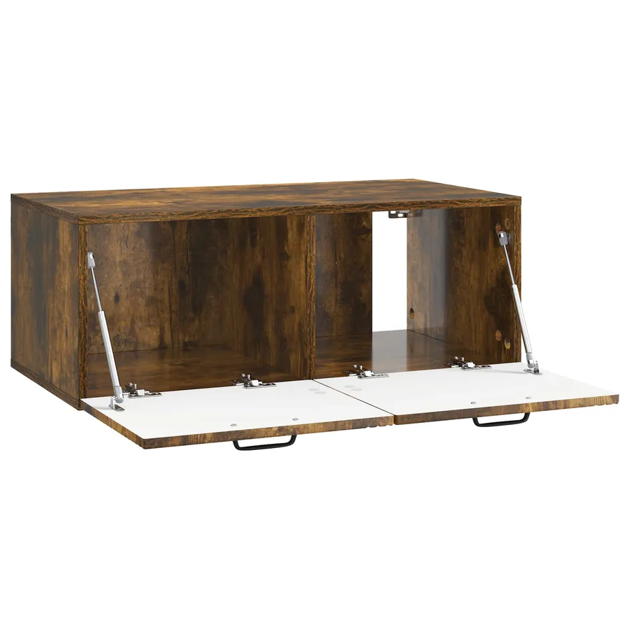 Meuble TV mural Chêne fumé 78,5 x 41 x 30 cm Bois d'ingénierie - 5