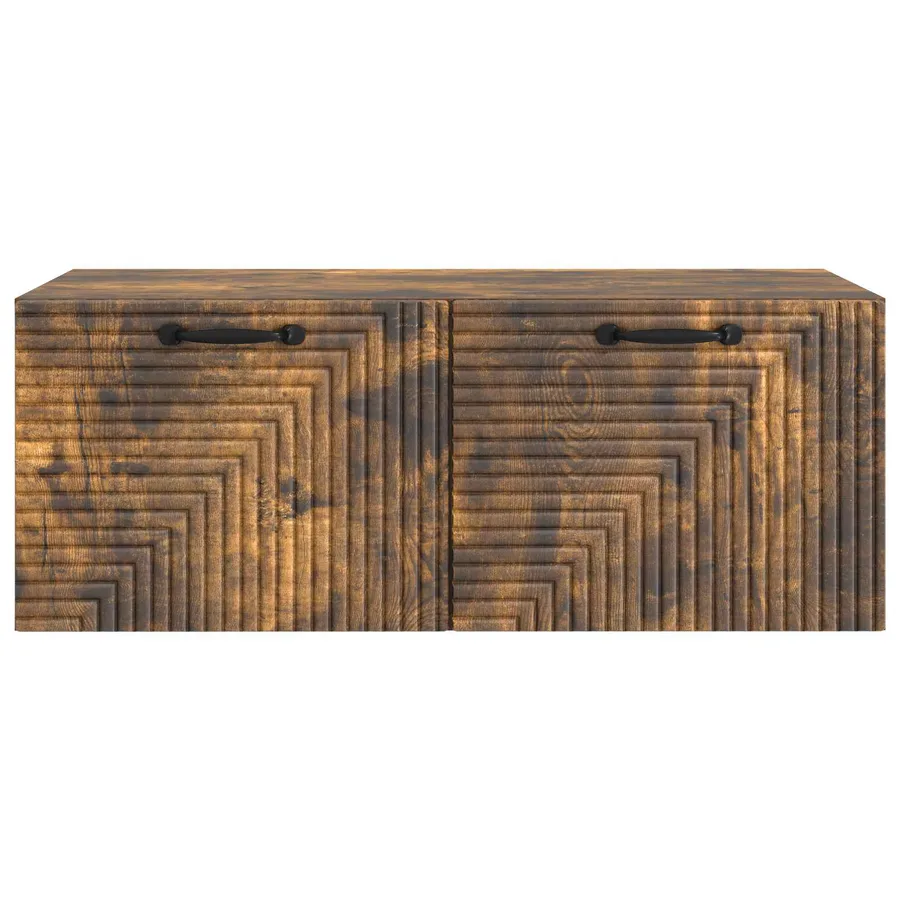 Meuble TV mural Chêne fumé 78,5 x 41 x 30 cm Bois d'ingénierie - 6
