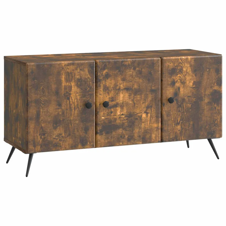 Meuble TV Chêne fumé 99 x 34,5 x 50 cm Bois d'ingénierie - 2