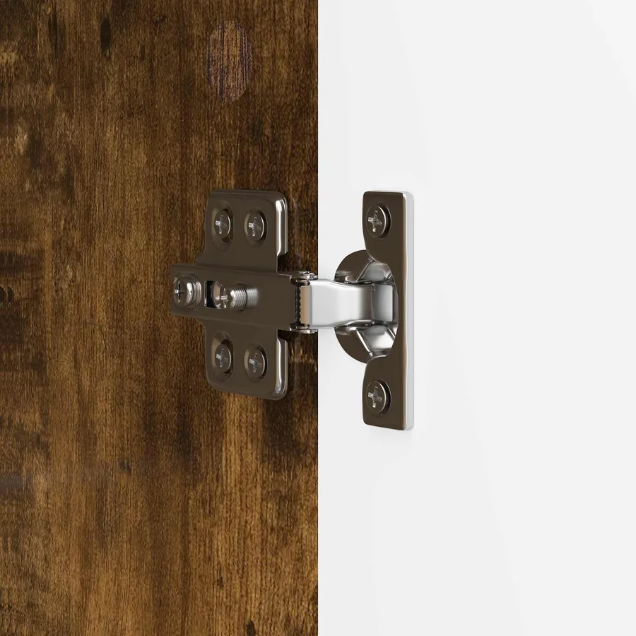 Meuble TV Chêne fumé 99 x 34,5 x 50 cm Bois d'ingénierie - 9