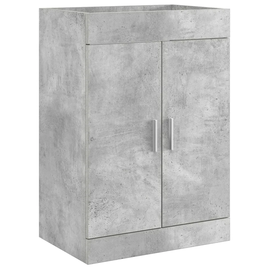 Meuble sous lavabo de salle de bain Gris béton - 2