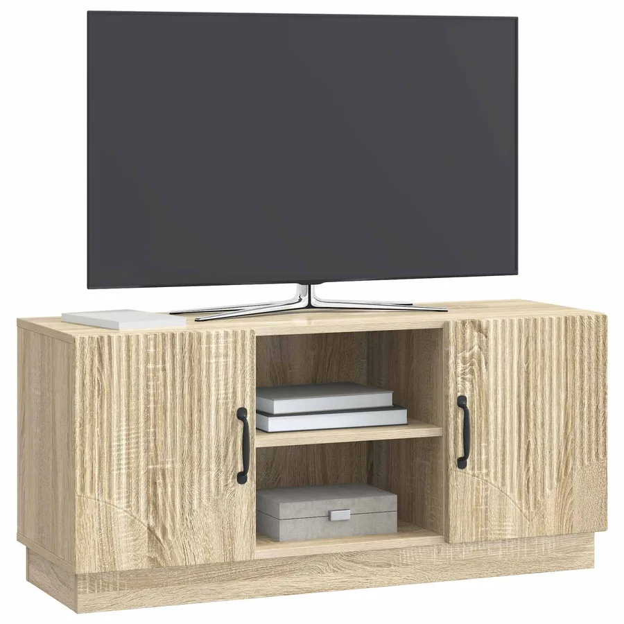 Meuble TV Chêne Sonoma 102 x 34,5 x 47 cm Bois d'ingénierie - 3