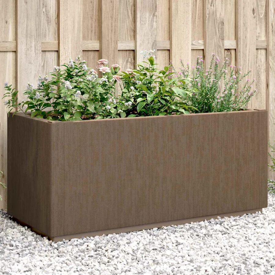 Boîte de fleurs de jardin Marron 80 x 36 x 35 cm PP - 3
