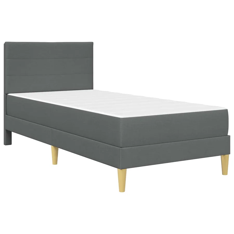 Cadre de lit Gris foncé 90 x 200 cm Polyester - 3