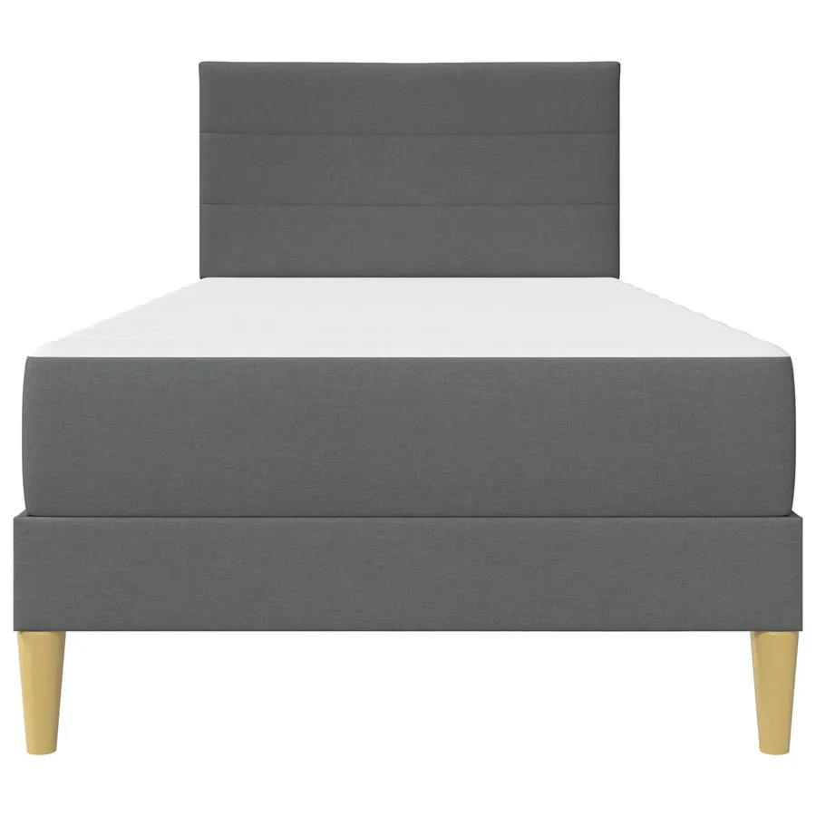 Cadre de lit Gris foncé 90 x 200 cm Polyester - 6