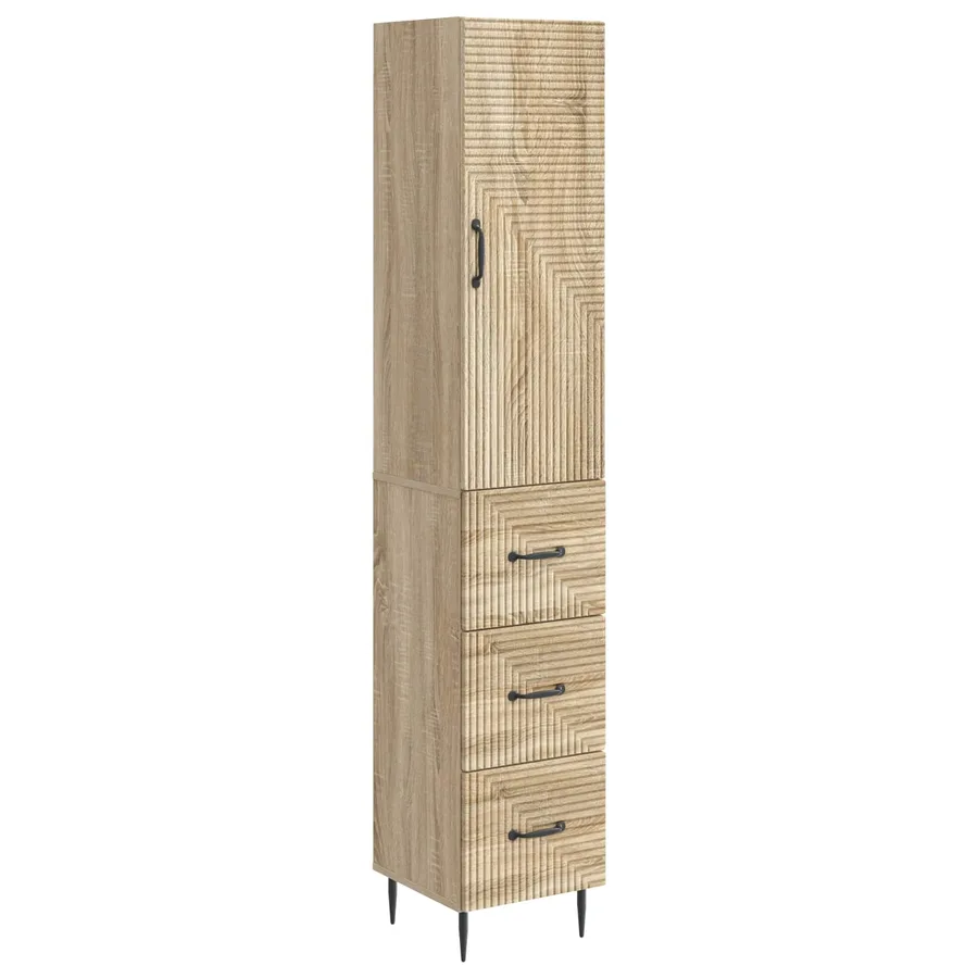 Ensemble de Meubles 2 pcs Chêne Sonoma 33 x 34,5 x 90 cm - 2