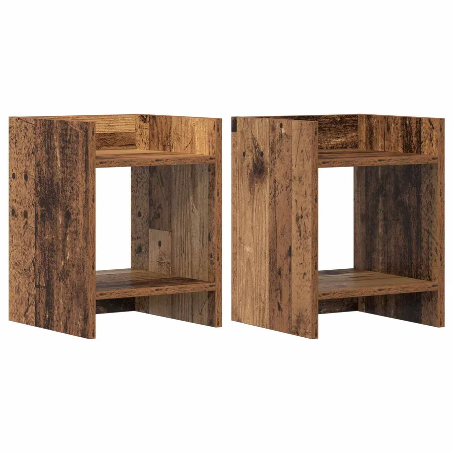 Support de Plante 2 pc Bois ancien 30 x 30 x 40 cm - 2