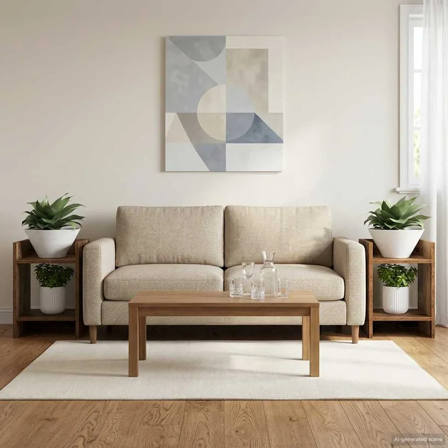Support de Plante 2 pc Bois ancien 30 x 30 x 40 cm - 4