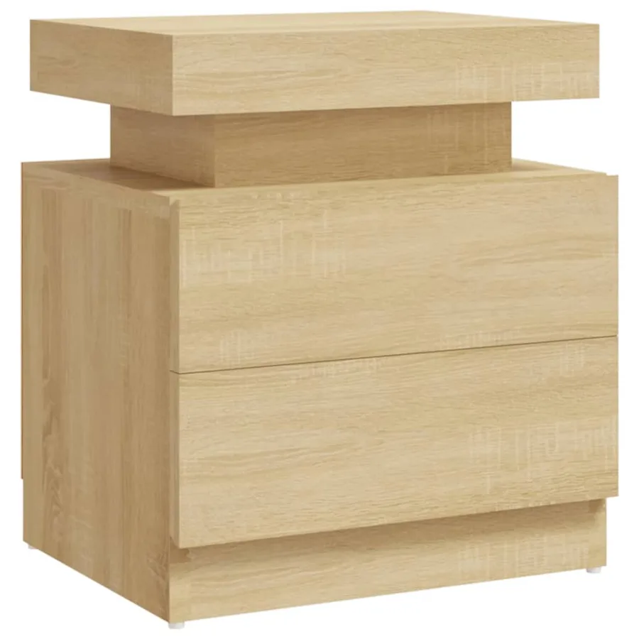 Table de chevet Chêne sonoma 45x35x52 cm Bois d'ingénierie - 2