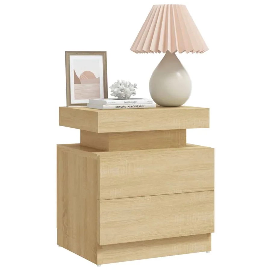 Table de chevet Chêne sonoma 45x35x52 cm Bois d'ingénierie - 3