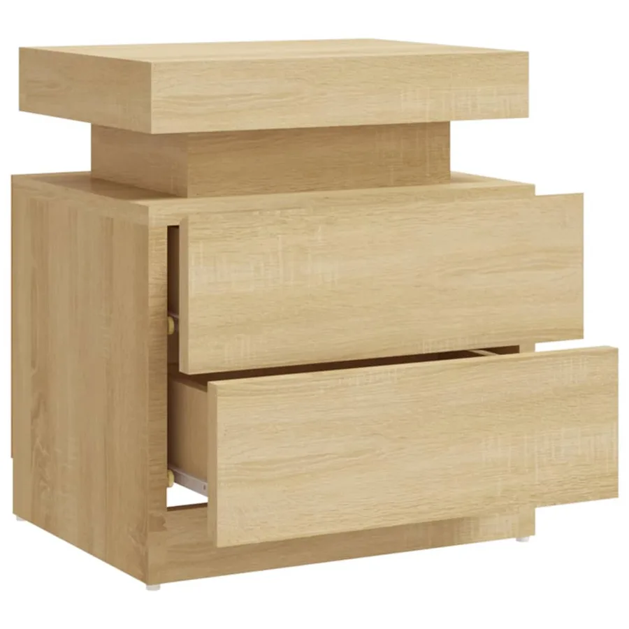 Table de chevet Chêne sonoma 45x35x52 cm Bois d'ingénierie - 6
