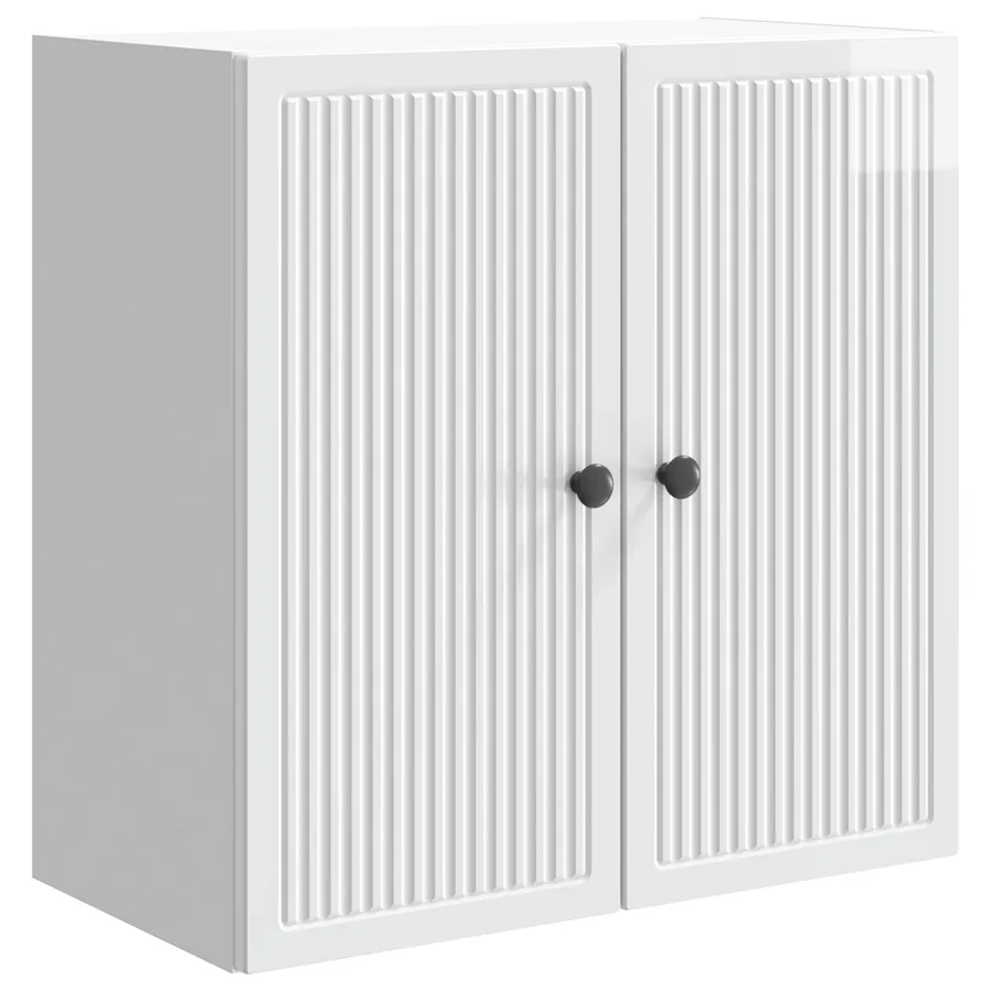 Armoire Murale Blanc brillant 59 x 31 x 60 cm Bois d'ingénierie - 2