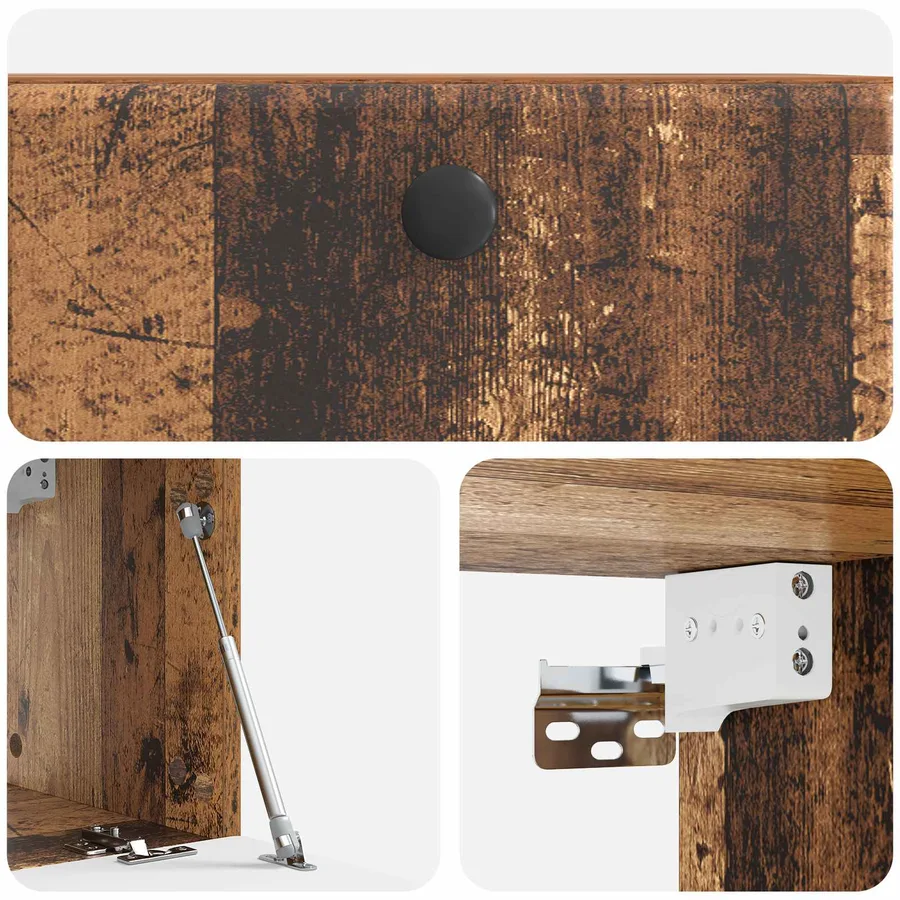 Meuble TV mural 59,5 x 31 x 30 cm Bois ancien Bois d'ingénierie - 9
