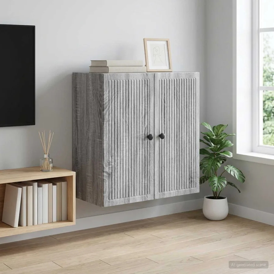 Armoire Murale Sonoma gris 59 x 31 x 60 cm Bois d'ingénierie
