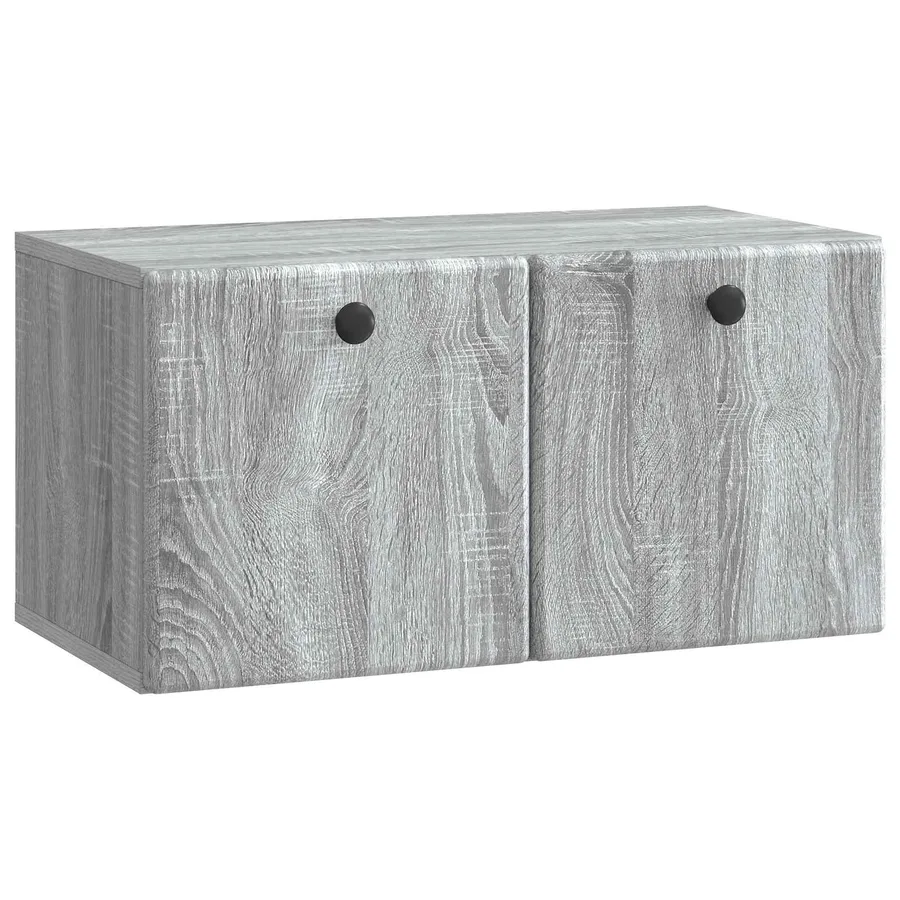 Meuble TV mural 59,5 x 31 x 30 cm Sonoma gris Bois d'ingénierie - 2