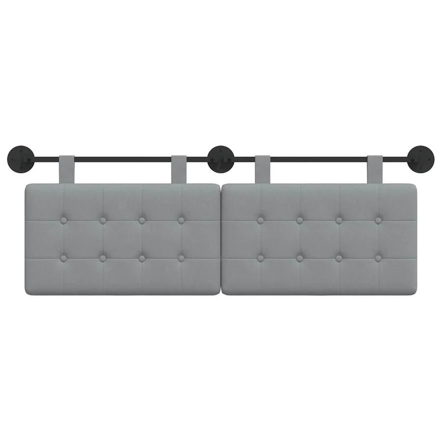 Tête de lit suspendue Gris clair Tissu - 5