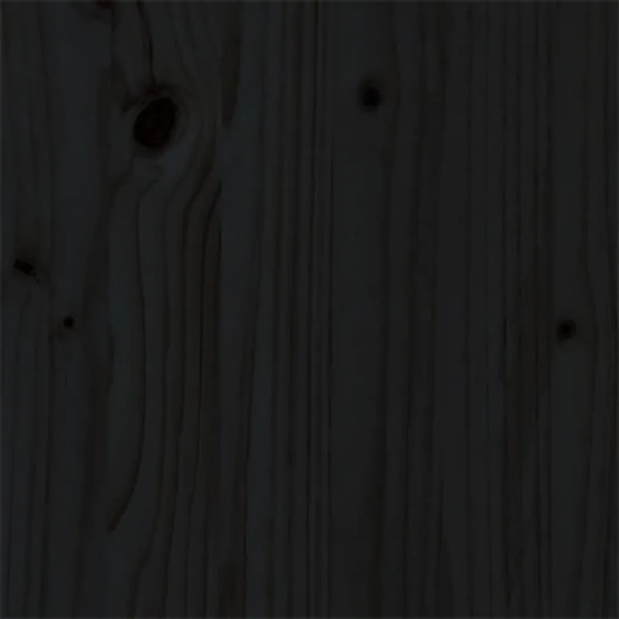 Cadre de lit sans matelas noir bois massif 140x190 cm - 8