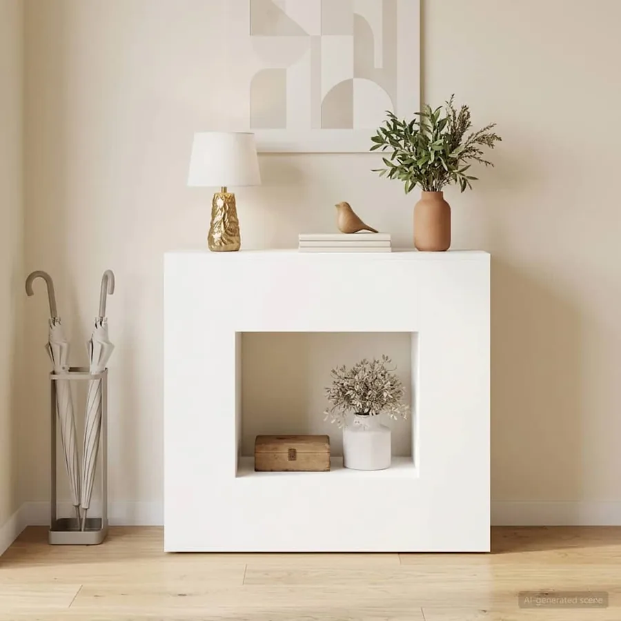 Table console 82 x 29 x 74 cm Blanc