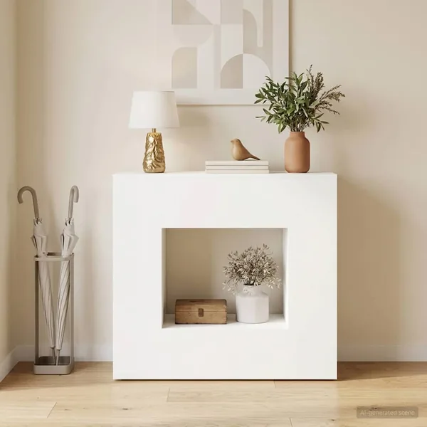 Table console 82 x 29 x 74 cm Blanc
