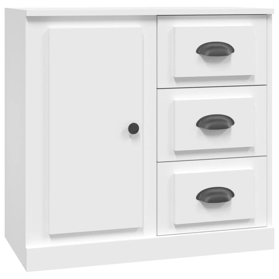 Buffet blanc 70x35,5x67,5 cm bois d'ingénierie - 2
