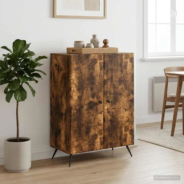 Buffet Chêne fumé 66 x 34,5 x 90 cm Bois d'ingénierie
