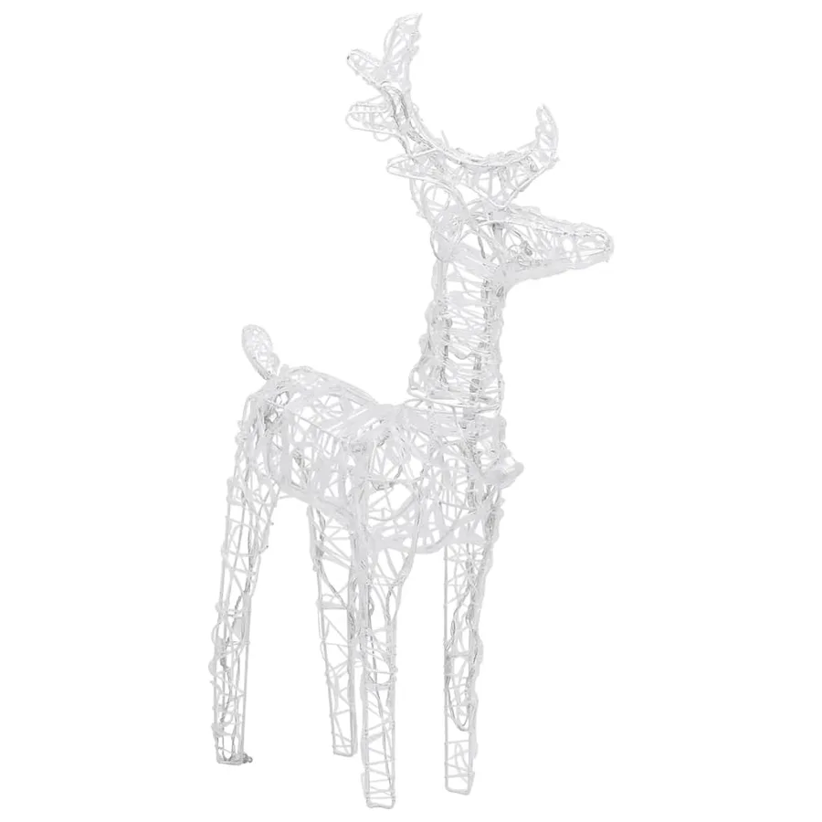 Rennes de Noël 4 pcs 160 LED Blanc chaud Acrylique - 4