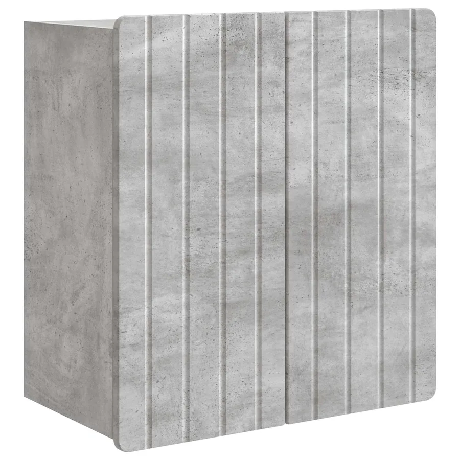 Armoire Murale Gris béton 59 x 31 x 64 cm Bois d'ingénierie - 2