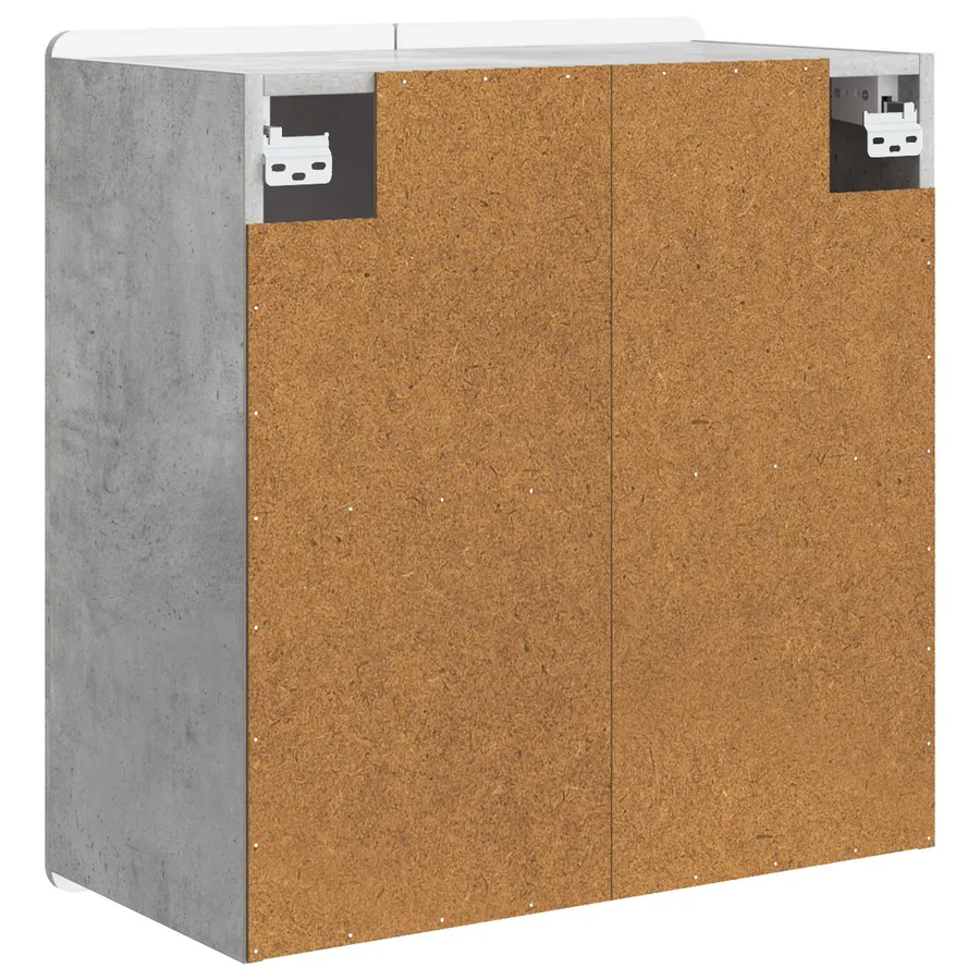 Armoire Murale Gris béton 59 x 31 x 64 cm Bois d'ingénierie - 6