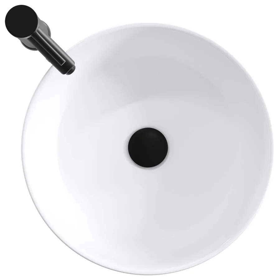 Lavabo de salle de bains Noir Mat 40,5 x 40,5 x 15,5 cm métal - 7