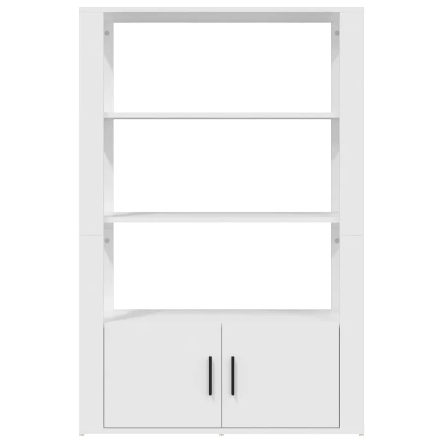 Buffet Blanc 80x30x119,5 cm Bois d'ingénierie - 6