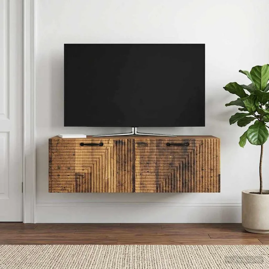Meuble TV mural Bois ancien 98 x 41 x 30 cm Bois d'ingénierie