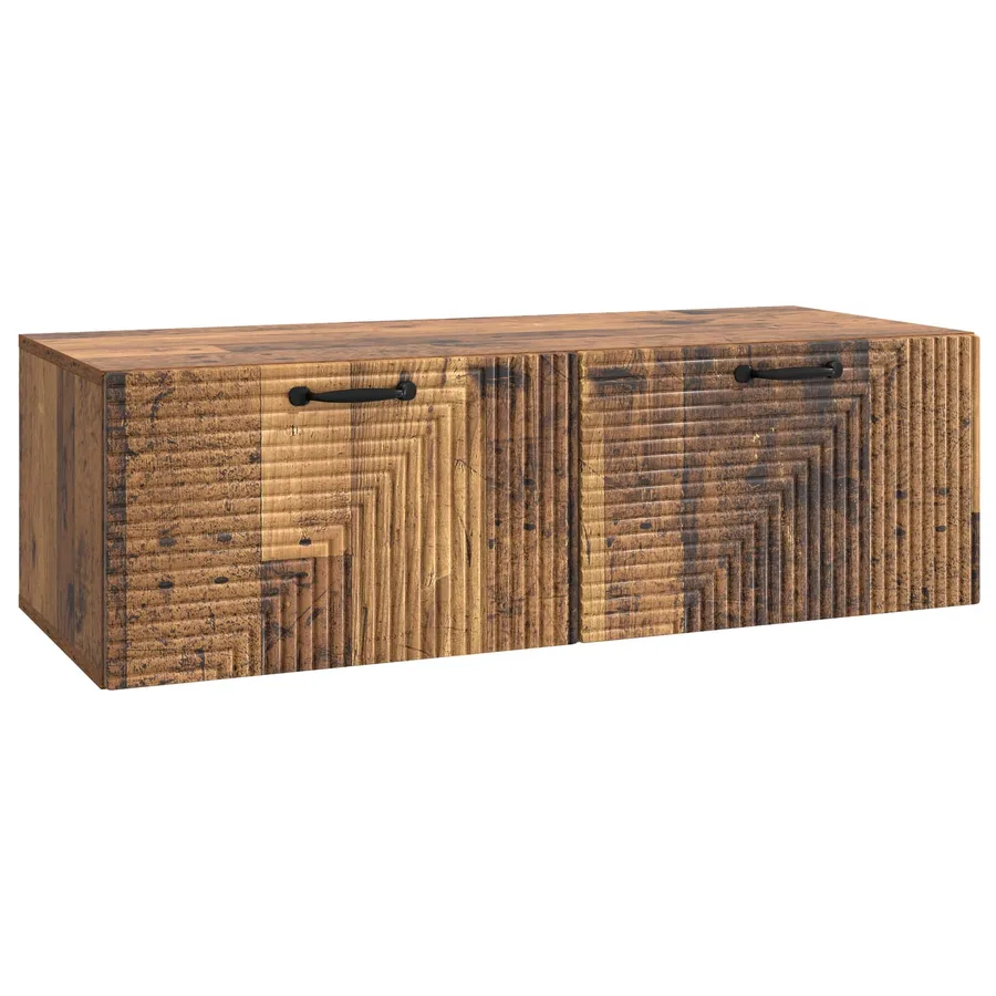 Meuble TV mural Bois ancien 98 x 41 x 30 cm Bois d'ingénierie - 2