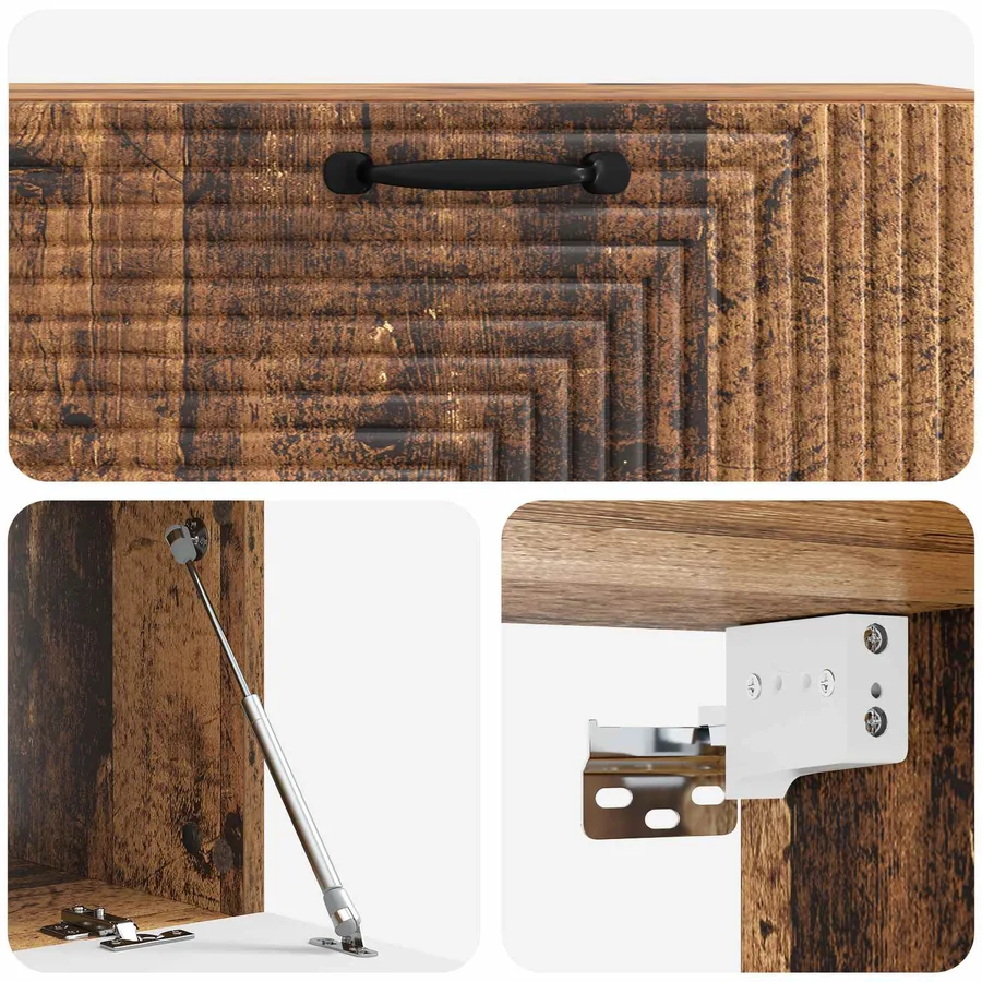 Meuble TV mural Bois ancien 98 x 41 x 30 cm Bois d'ingénierie - 9