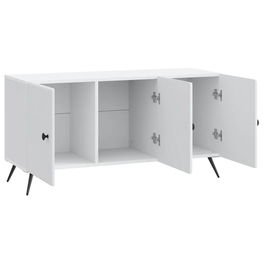 Meuble TV Blanc 99 x 34,5 x 50 cm Bois d'ingénierie - 5