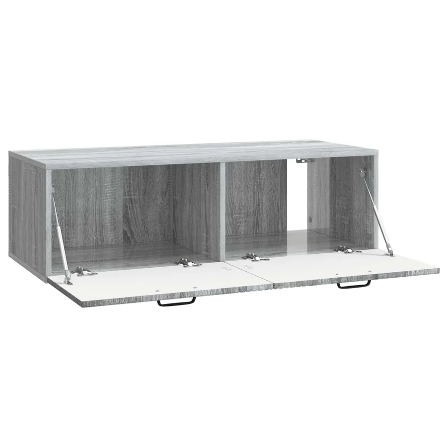 Meuble TV mural Sonoma gris 98 x 41 x 30 cm Bois d'ingénierie - 5