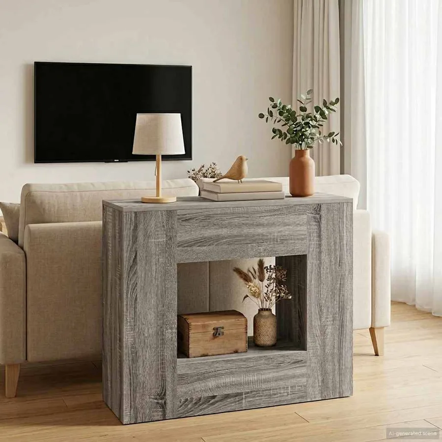 Table console 82 x 29 x 74 cm Gris - 4