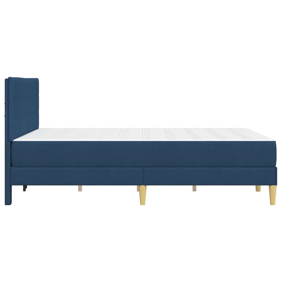 Cadre de lit Bleu 140 x 200 cm Polyester - 7