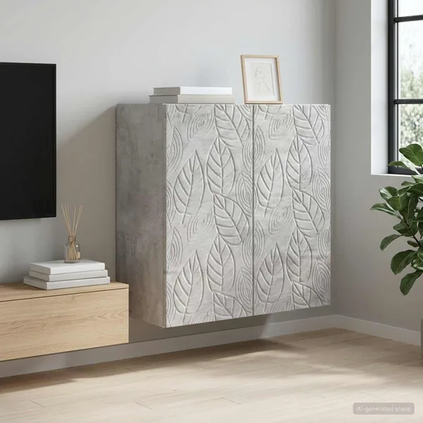 Armoire Murale Gris béton 59 x 31 x 60 cm Bois d'ingénierie