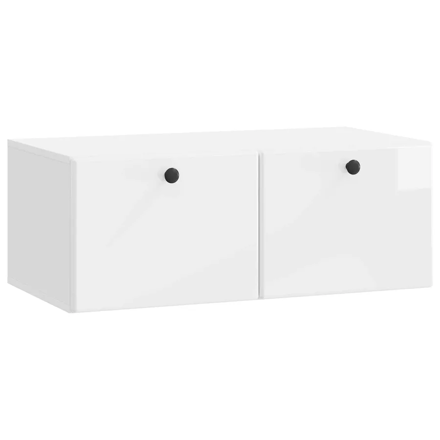 Meuble TV mural 78,5 x 41 x 30 cm Blanc brillant - 2