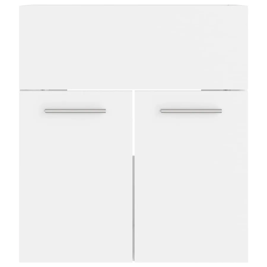 Ensemble de meubles de salle de bain Blanc Aggloméré - 11
